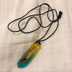 Resin Wood Two-Toned Necklace